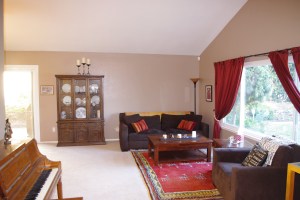 Open Living Room with Vaulted Ceilings